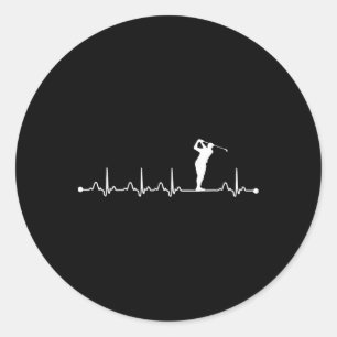 Sticker Rond Chemise de golf battement de coeur Cadeau d'amour