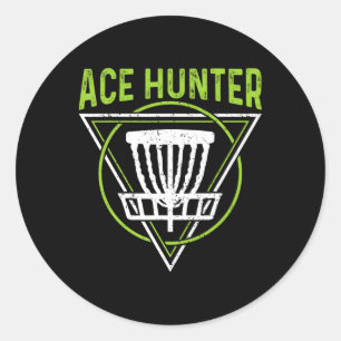 Sticker Rond Chemise de Golf Drôle Ace Hunter Disque Golf