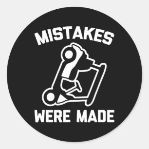 Sticker Rond Chemise de golf Erreurs ont été commises (golf Car