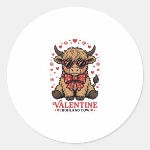 Sticker Rond Chemise de gravure vintage mignonne de la Saint-Va
