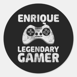 Sticker Rond Chemise de joueur légendaire personnalisée Enrique