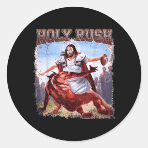 Sticker Rond Chemise de jour de match de football chrétien Holy