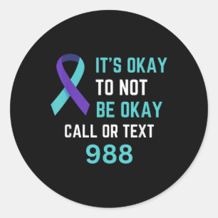 Sticker Rond Chemise de ligne d'assistance pour la prévention d