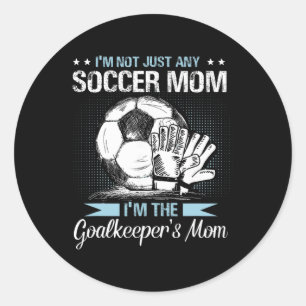 Sticker Rond Chemise de maman gardien de but Football Maman gar