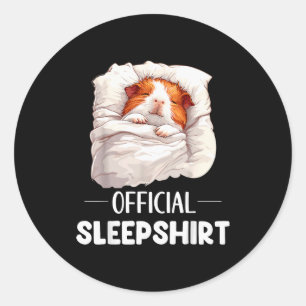 Sticker Rond Chemise de nuit Guinea G Amoureux des Animaux Pyja