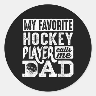 Sticker Rond Chemise de papa de hockey sur gazon Hommes Amateur