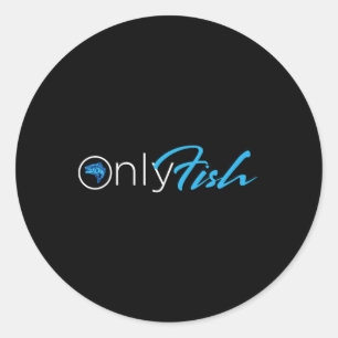 Sticker Rond Chemise de pêche Onlyfish