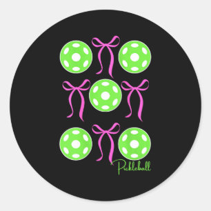 Sticker Rond Chemise de pickleball rose féminine prépa que les