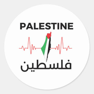 Sticker Rond Chemise de poing Palestine - Palestinien