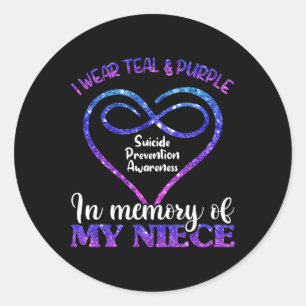 Sticker Rond Chemise de prévention du suicide