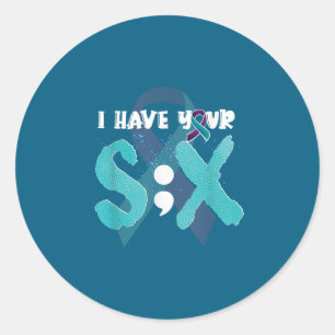 Sticker Rond Chemise de prévention du suicide Sens du point-vir