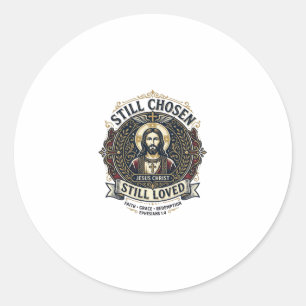 Sticker Rond Chemise de récupération de divorce Jésus Graphique