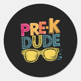 Sticker Rond Chemise de rentrée pour garçon de pré-maternelle P