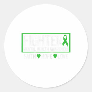 Sticker Rond Chemise de sensibilisation à la santé mentale - Ch