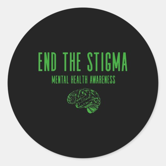 Sticker Rond Chemise de sensibilisation à la santé mentale - Gr (Devant)