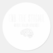 Sticker Rond Chemise de sensibilisation à la santé mentale - Gr (Devant)
