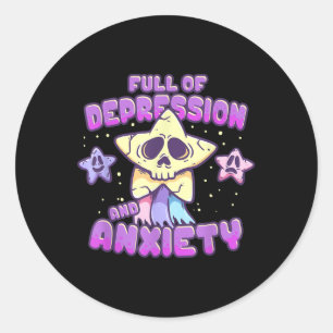Sticker Rond Chemise de sensibilisation à la santé mentale plei