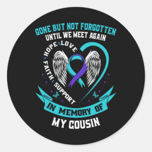 Sticker Rond Chemise De Sensibilisation Au Suicide Cousin Est P