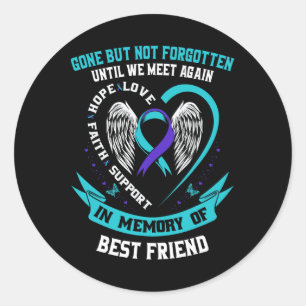 Sticker Rond Chemise De Sensibilisation Au Suicide Meilleur Ami