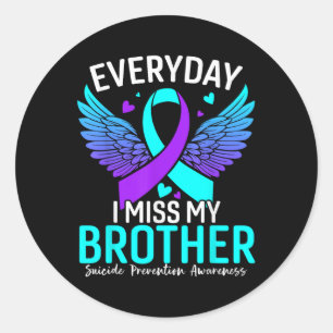 Sticker Rond Chemise de sensibilisation au suicide Prévention d