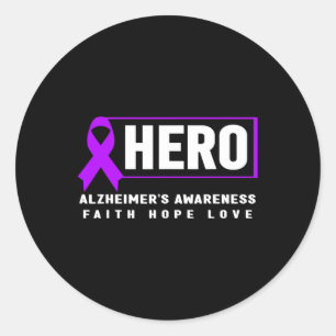 Sticker Rond Chemise de sensibilisation de Heimerheimer - Héros