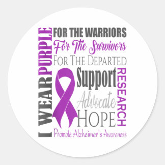 Sticker Rond Chemise De Sensibilisation De Heimter Purple Pour 