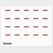 Sticker Rond Chemise de sensibilisation MMIW I Femmes amérindie (Feuille)
