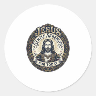Sticker Rond Chemise de soignant pour la mémoire de Jésus Alzhe