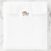 Sticker Rond Chemise de sommeil Wire Fox Terrier (Sac)