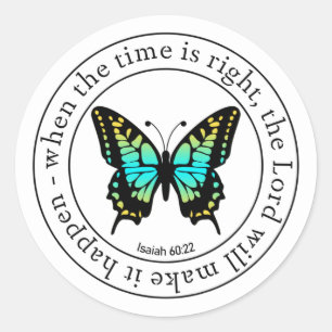 Sticker Rond Chemise de sudation Inspirante enfant Dieu mot art