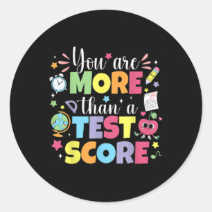 Sticker Rond Chemise D'Enseignant De Jour D'Essai Vous Êtes Plu