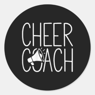 Sticker Rond Chemise d'entraîneur de pom-pom girls Cheerleading
