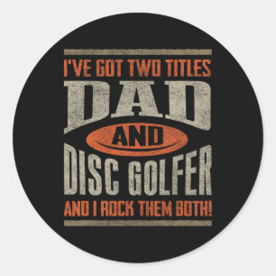 Sticker Rond Chemise drôle de golf à disque pour papa Fête des