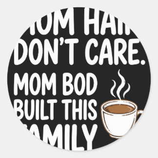 Sticker Rond Chemise drôle de maman CEO du Chaos - Café Devant