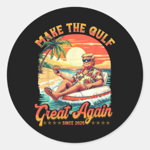 Sticker Rond Chemise drôle Trump Rendre le Golfe Grand Trump
