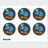 Sticker Rond Chemise du 50e anniversaire de Skylab (Feuille)