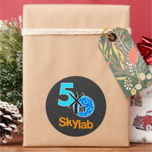 Sticker Rond Chemise du 50e anniversaire de Skylab