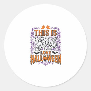 Sticker Rond Chemise fantomatique mignonne vintage Halloween Gi