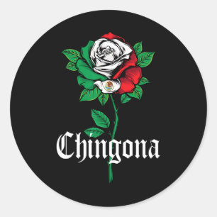 Sticker Rond Chemise Femme Ado Mexique Drapeau Mexicaine Améric