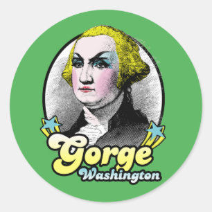 Sticker Rond Chemise Gorge Washington