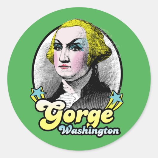 Sticker Rond Chemise Gorge Washington (Devant)