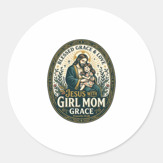 Sticker Rond Chemise Identités Micro Maternité Jésus Base de Fo (Devant)