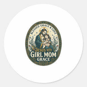 Sticker Rond Chemise Identités Micro Maternité Jésus Foi Base
