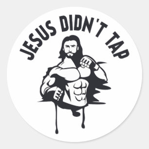 Sticker Rond Chemise Jésus-Christ Jésus n'a pas abandonné Mma C