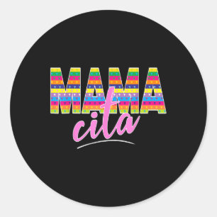 Sticker Rond Chemise Mamacita Pour La Fête Des Mères Et Cinco D