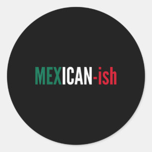 Sticker Rond Chemise mexicaine Cinco De Mayo Fête Tee F