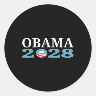 Sticker Rond Chemise Obama 2028 Obama pour président 2028