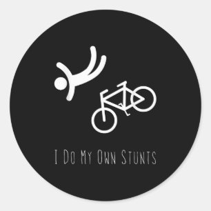 Sticker Rond Chemise pour Amoureux de Vélo - Je Fais Mes Propre