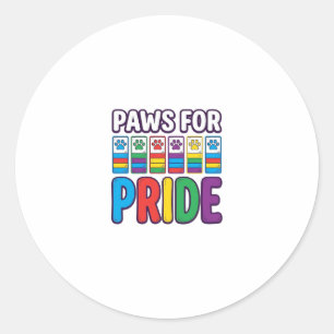 Sticker Rond Chemise pour amoureux des animaux à empreinte de p
