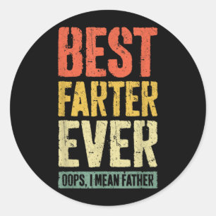 Sticker Rond Chemise pour homme père de gros bruits Oups signif
